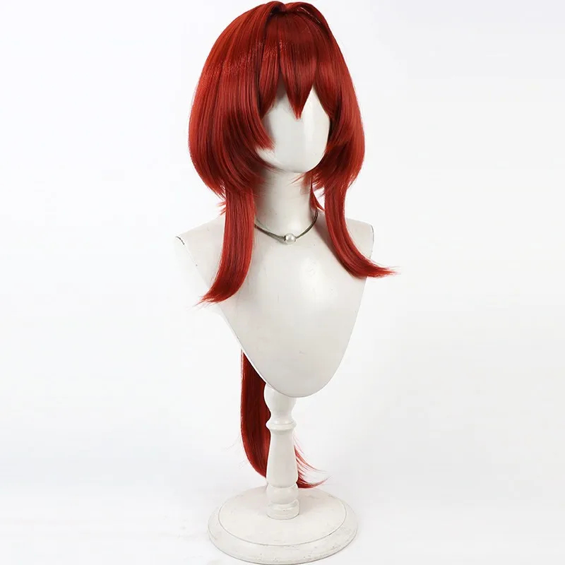 Anime Cosplay With Red Hair - KK56Game Arknights: Endfield Cosplay Laevatain Perruque