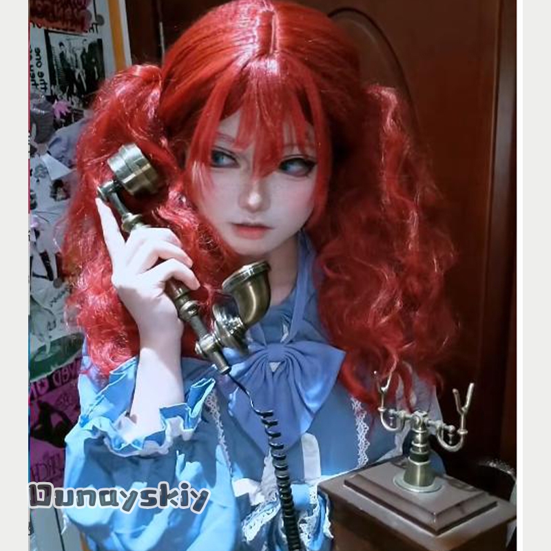 Anime Cosplay With Red Hair - Costume de cosplay Hemera*/Poppy Game, robe