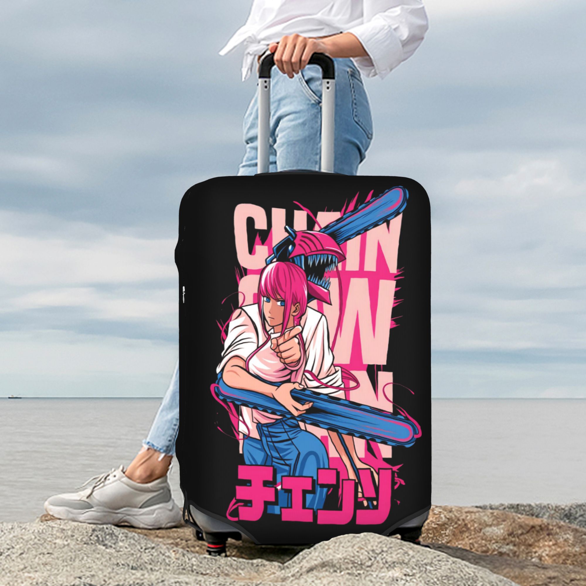 Anime Cosplay Makima - Housse de valise élastique Chainsaw Man