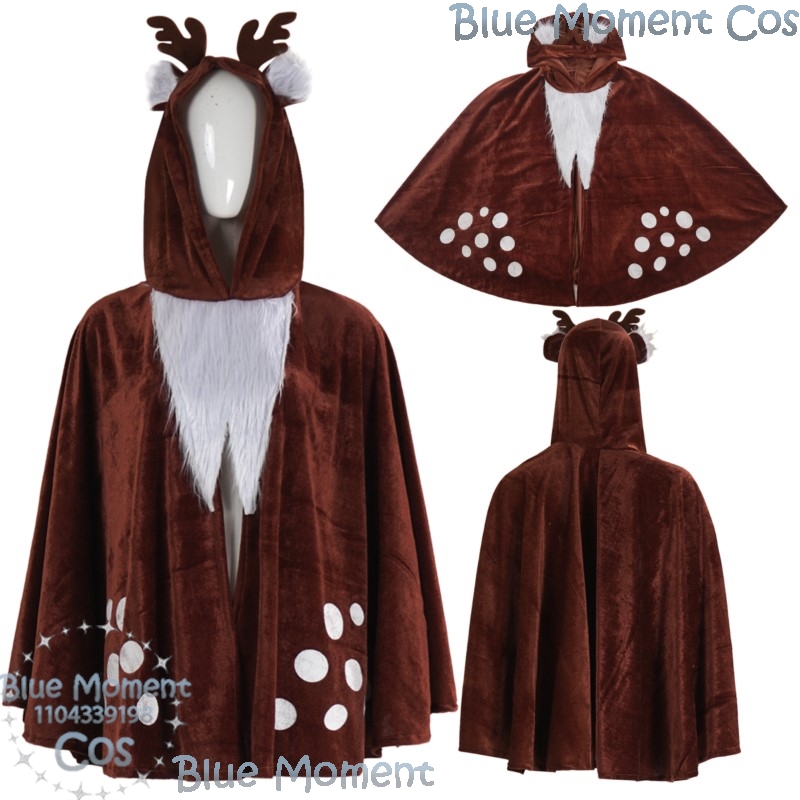 Anime Cosplay Event 2025 - Cape d'élan marron 2025 noël nouvel